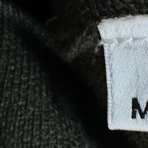 Essentiel Antwerp Forest Green Wool Sweater Black Flower Accent Size Medium - Picture 7 of 9